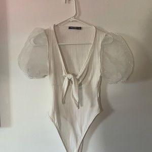 Nasty Gal Puff Sleeve Body Suit